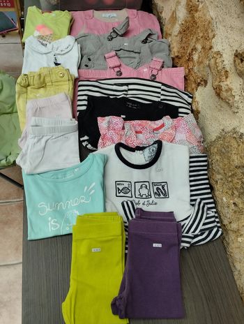 Lot 12 mois été fille 12 articles toutes marques