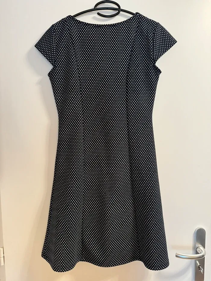 Robe bleue marine à motifs blancs - photo numéro 3