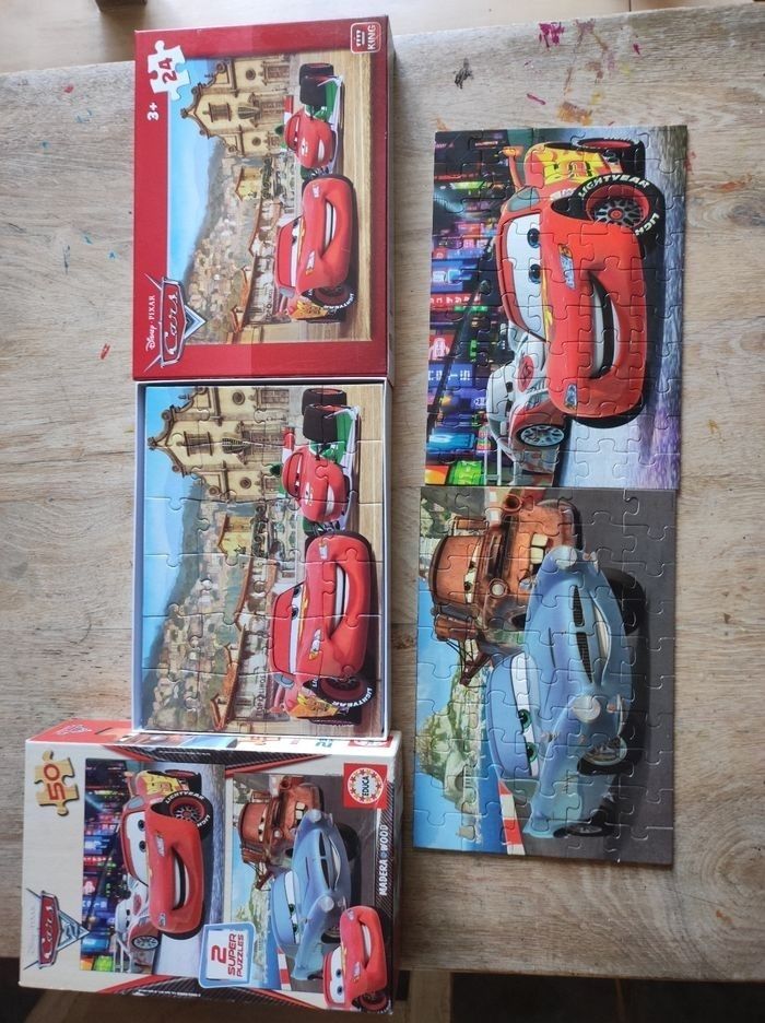Lot de 3 puzzles car's - photo numéro 2