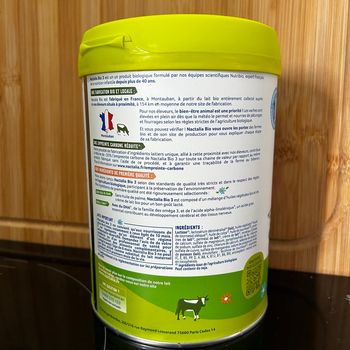 Lait bébé 3e âge Nactalia bio