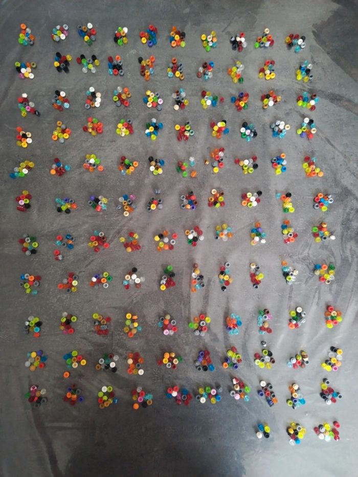 Lego lot 1124 ronds 1x1 avec tenon 4073 - photo numéro 2