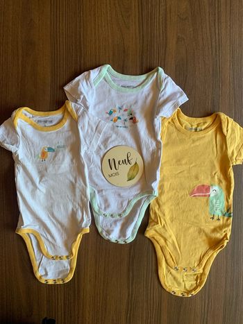 Lot de 3 bodies Orchestra 9 mois toucan