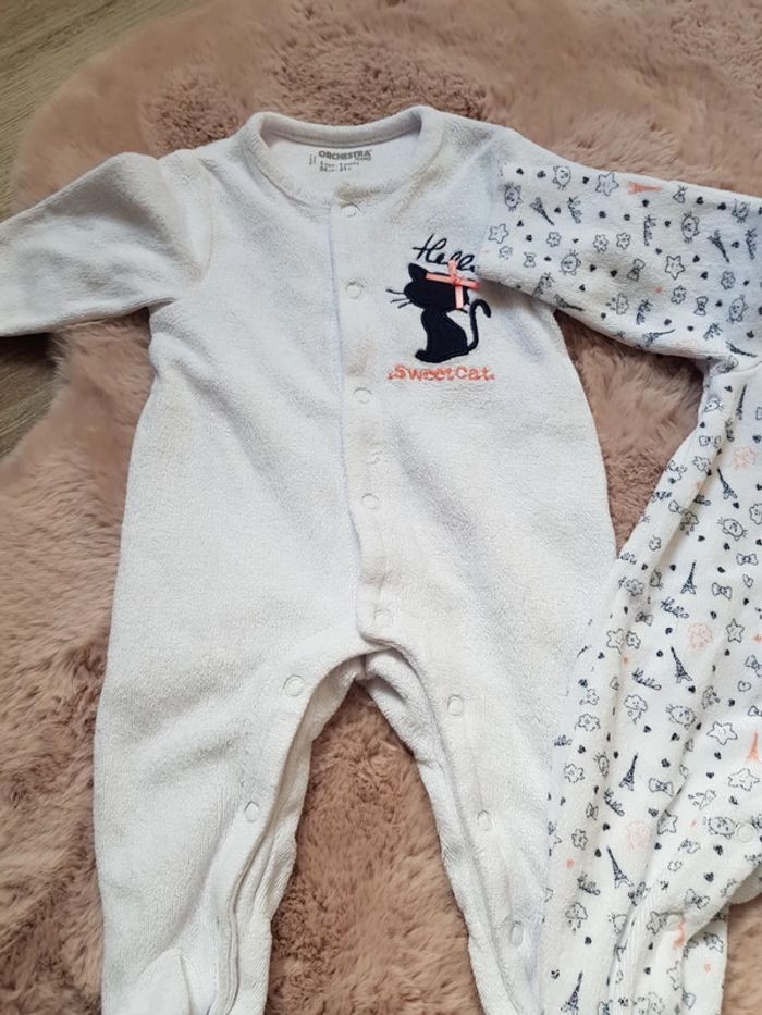 Lot de 2 pyjamas fille 1 mois - photo numéro 3