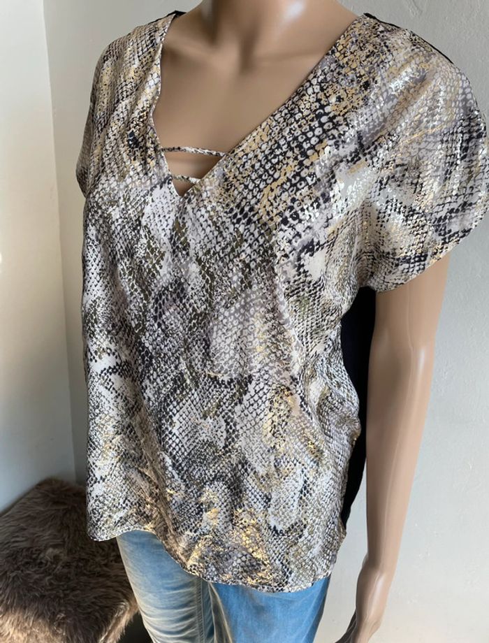 🐍👚 Top effet peau de serpent Camaïeu T.38 🐍👚 - photo numéro 6