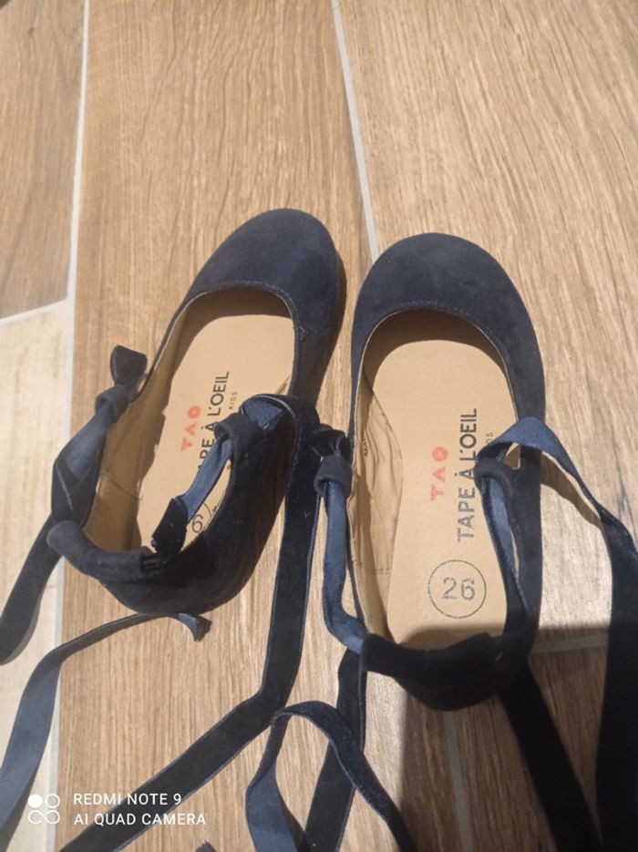 Ballerines suédine marine Tape à l'oeil t.26 - photo numéro 3