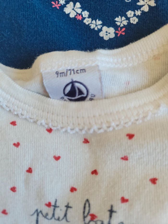 Lot de 2 bodies ML 9 mois - Iconiques Petit Bateau - photo numéro 2