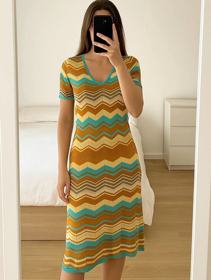 Robe à motifs géométriques Neuve Surkana Taille S
