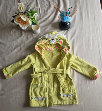 DPAM Peignoir Lion Coton Vert Bon état 2/3 ans