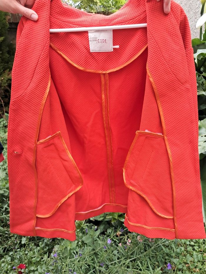 Veste blazer femme vintage corail I Code S - photo numéro 6