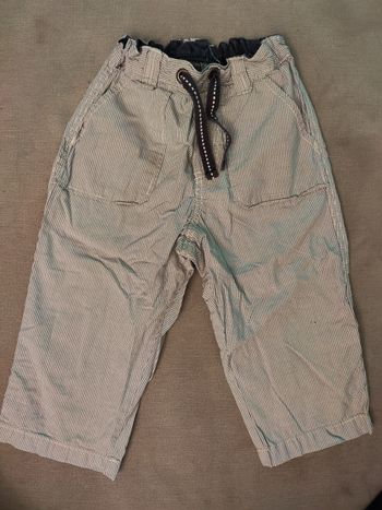 Pantalon blanc et gris H&M 12 mois