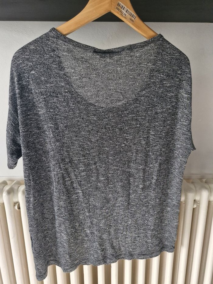 Tee-shirt gris chiné French Kiss - photo numéro 4