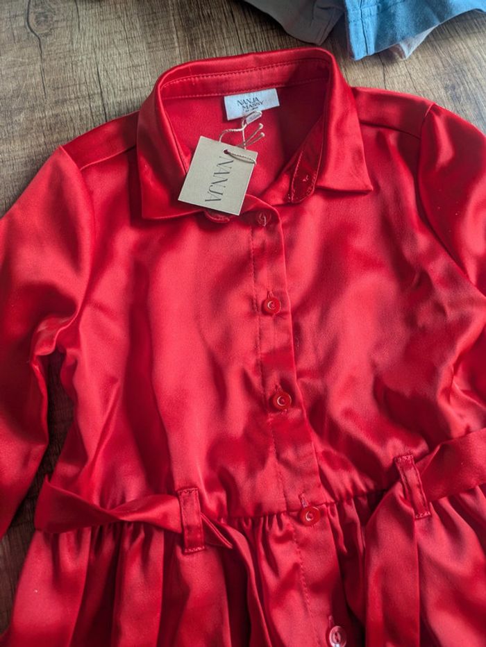 Robe manches longues fille aller satinée 92 cm - photo numéro 3