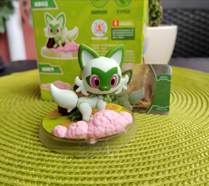 Figurine Collection Pokémon - Poussacha (Sprigatito), style lego/mega Neuf - photo numéro 3