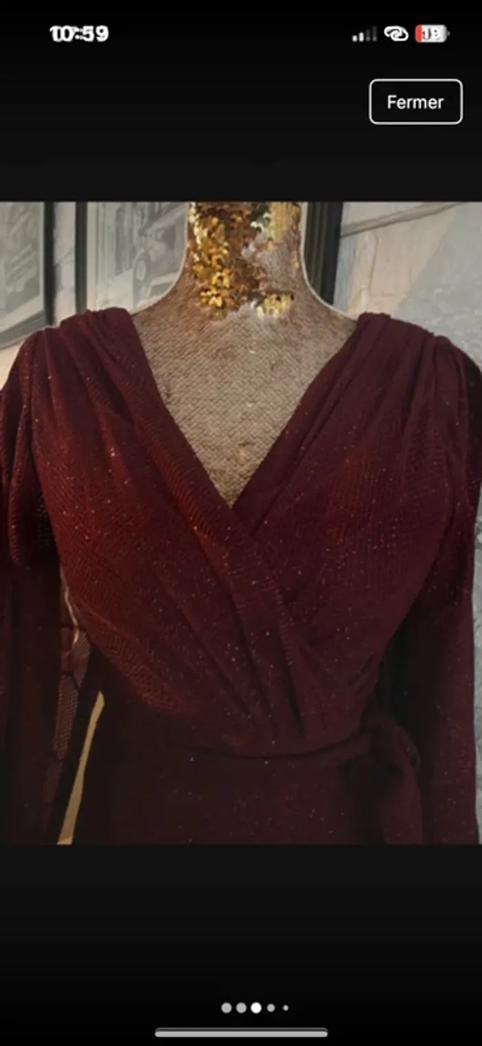 Robe de soirée Bordeaux neuve - photo numéro 4