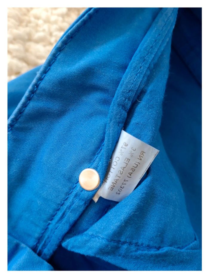 Zara Woman Pantalon droit bleu vif T. 36 EU  97% coton -- - photo numéro 4