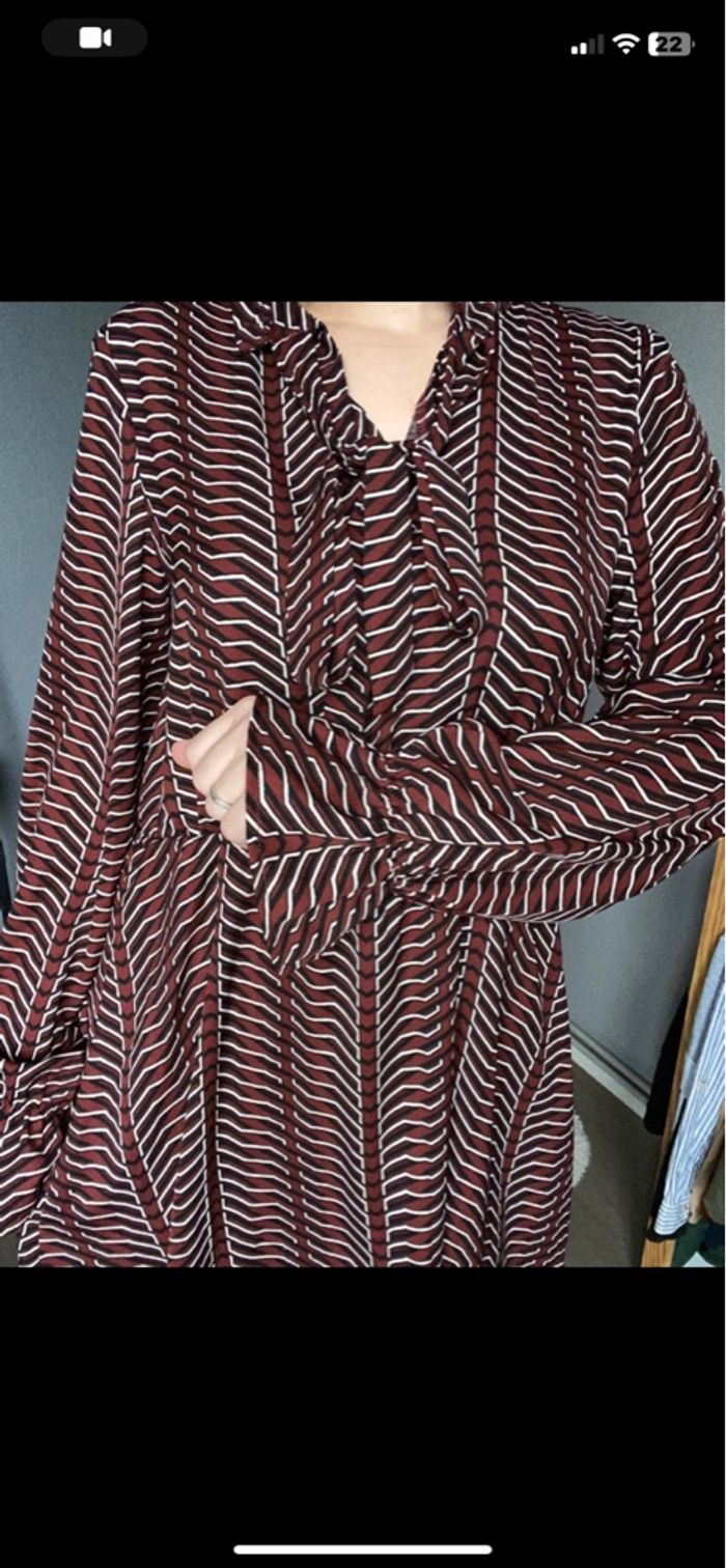 Robe longue bordeaux vero moda taille m - photo numéro 2