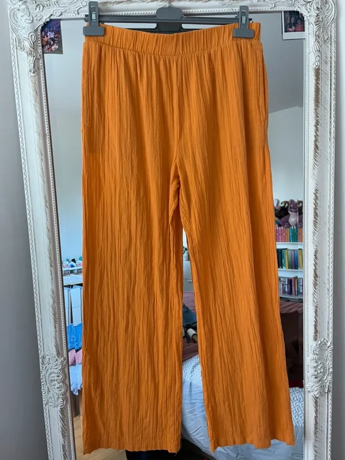 pantalon orange fluide - photo numéro 2
