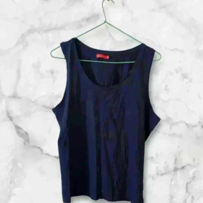 Débardeur femme bleu marine – Taille 46  – Tissaia