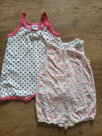 Lot de 2 combishort estivaux 3ans petit bateau in extenso