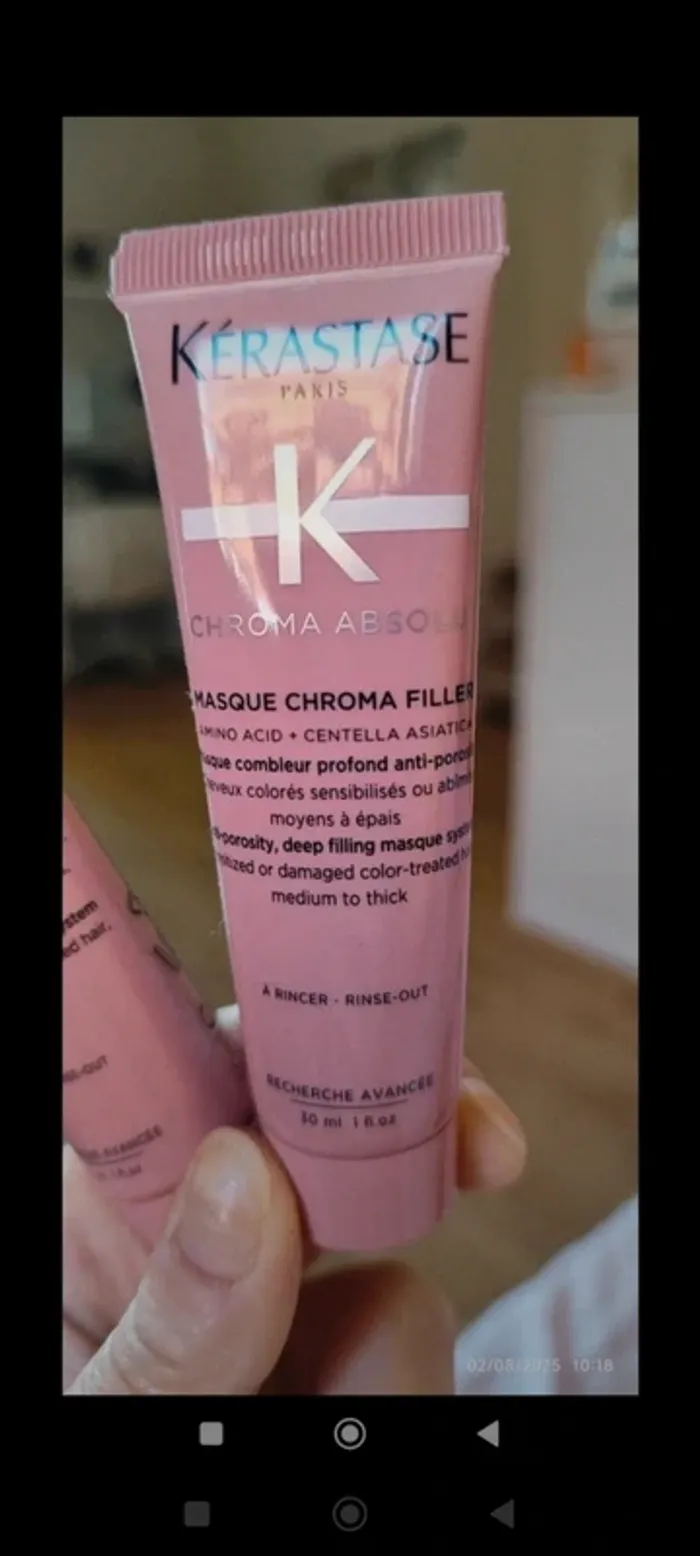 Kérastase 2x30 ml Masque Capillaire Combleur Chroma Filler - photo numéro 3