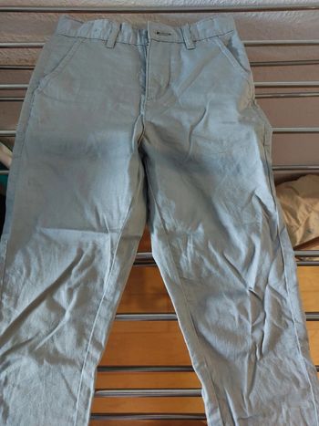 Pantalon fin gris clair garçon 👦 7 ans