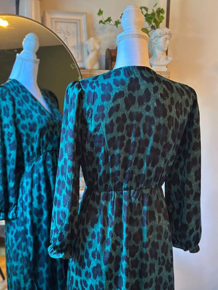Robe longue imprimé léopard vert et noir Lili&Lala taille S - photo numéro 8