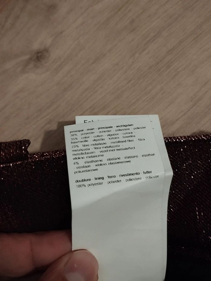 Pantalon Promod taille 36 coupe cigarette métallisé - photo numéro 11