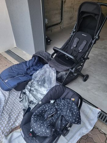 Pousette + cosy + Landau + accessoires