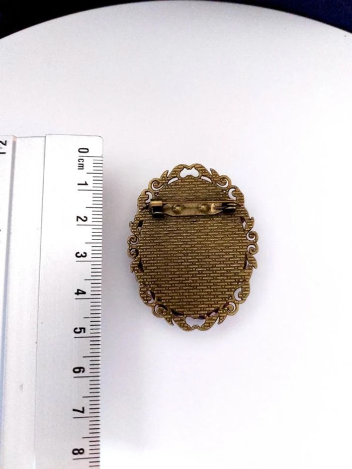 Magnifique broche style vintage, camée en pâte polymere - photo numéro 3