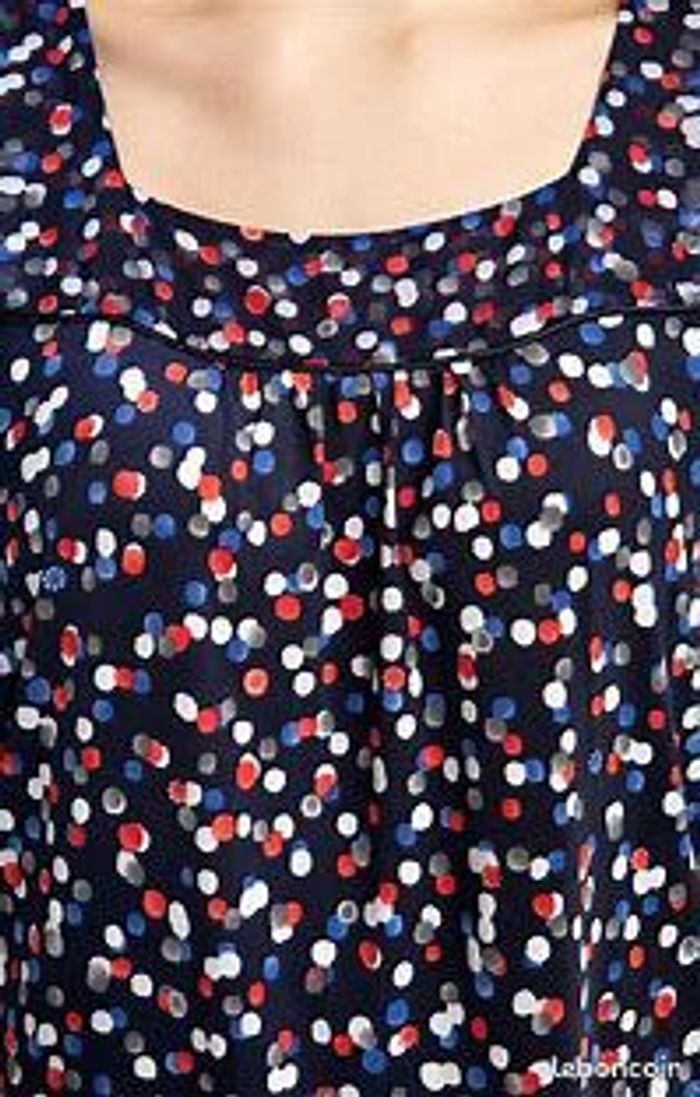 Tee shirt manche coude couleur : MARINE - Taille : 5 - Armand Thiery - photo numéro 4