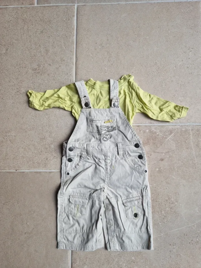 Ensemble salopette garçon 6 mois