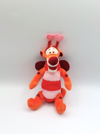 Peluche doudou tigre Tigrou en abeille DISNEY NICOTOY SIMBA antenne coeurs 20 cm