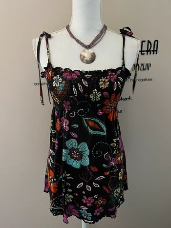 Robe ou tunique d’été imprimée fleurie smocks Pimkie taille 2 (38/40)