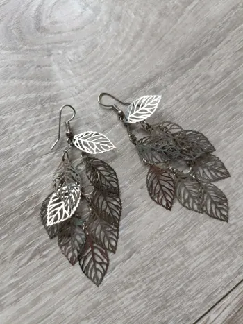 Boucles d'oreilles argentées