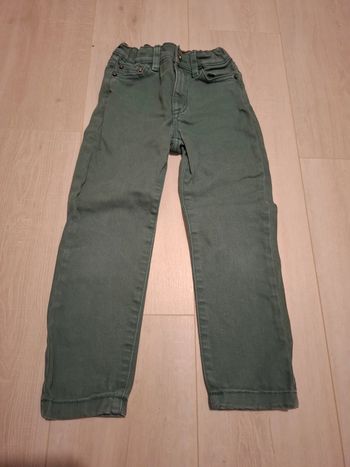 Jeans vert 4/5 ans