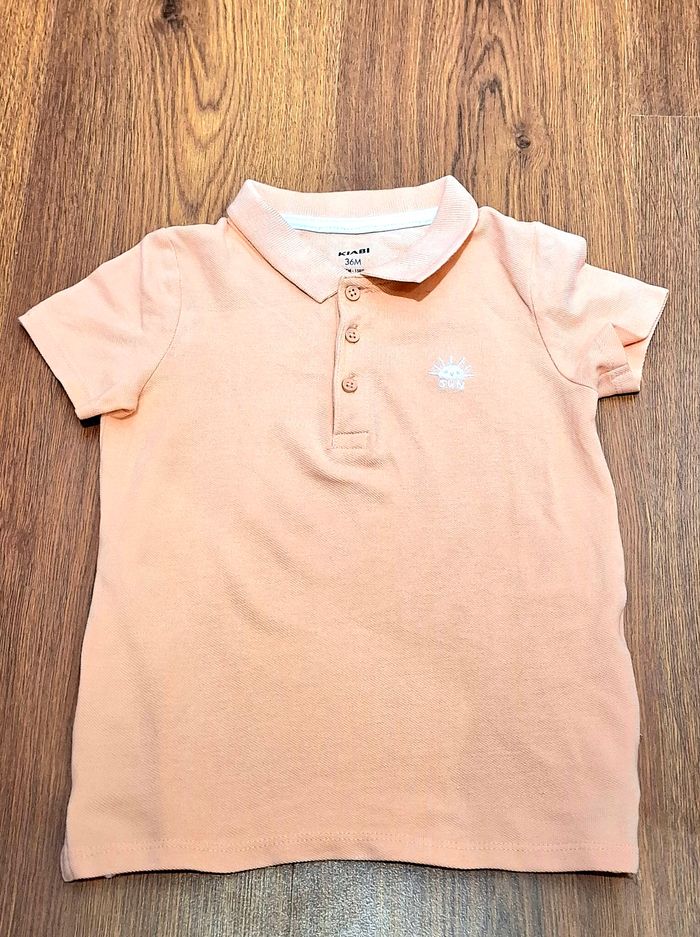 Polo enfant Kiabi 36 mois – pêche / corail clair - photo numéro 4