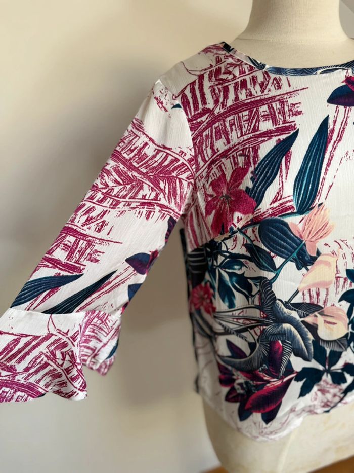 Belle blouse fluide fleurie Damart neuve 🌸 - photo numéro 3