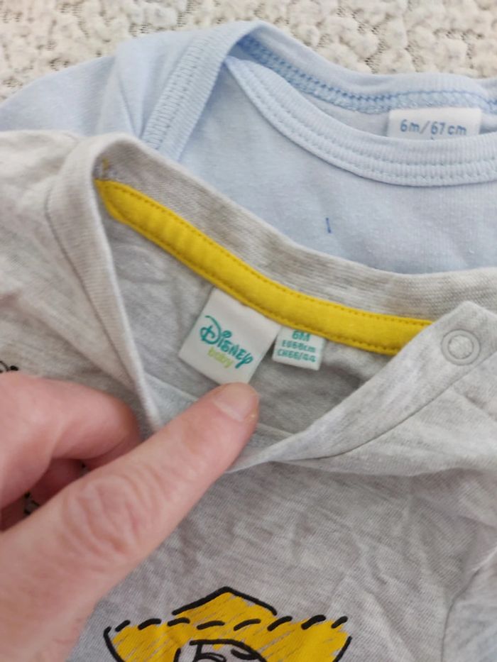Lot tee-shirt et body 6mois - photo numéro 2