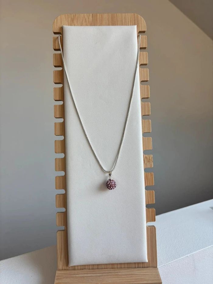 Collier et pendentif rose - photo numéro 2