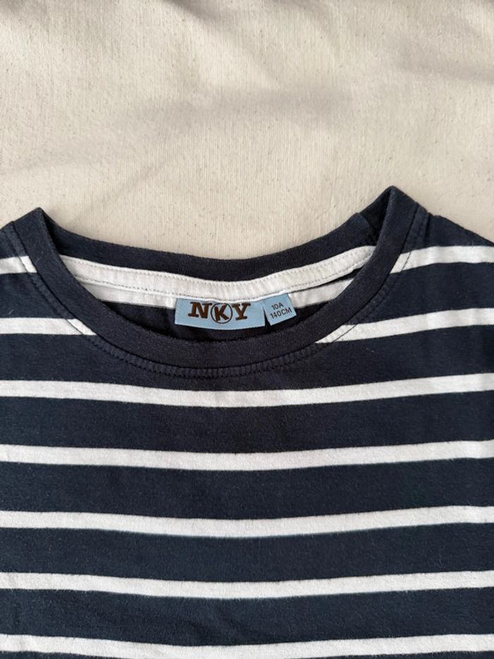 Lot 3 tee shirt rayés manches longues 10 ans - photo numéro 6