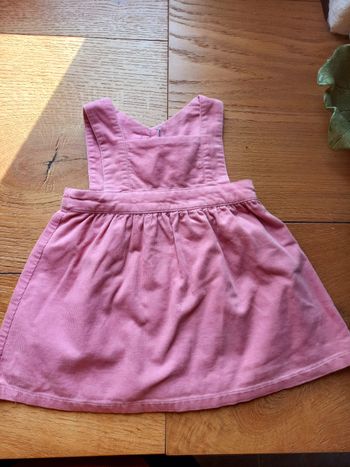 Robe rose pâle velours côtelé Cadet Rousselle