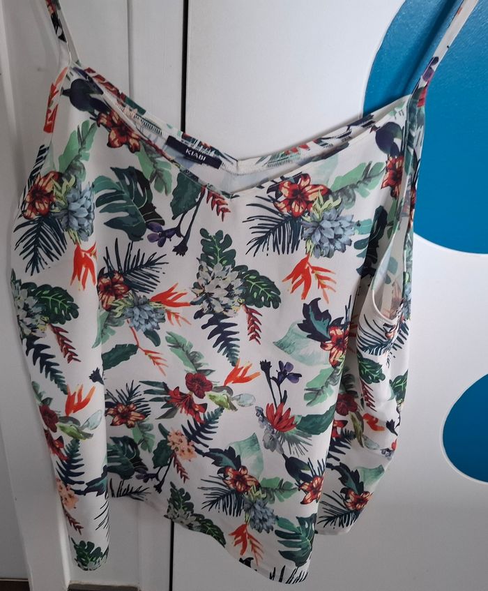 Top fluide à fleurs tropicales - photo numéro 2