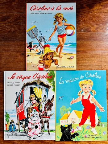 Lot de 3 aventures de Caroline Pierre Probst livre bd album Hachette Jeunesse