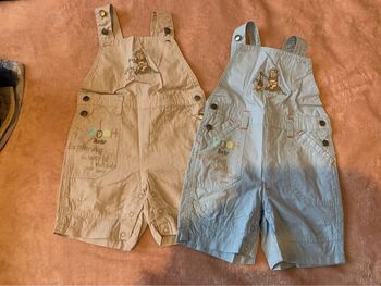 Lot 2 salopettes short 9 mois