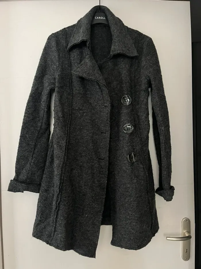 Veste italienne manteau chaud en laine taille 36/38 S/M - photo numéro 2