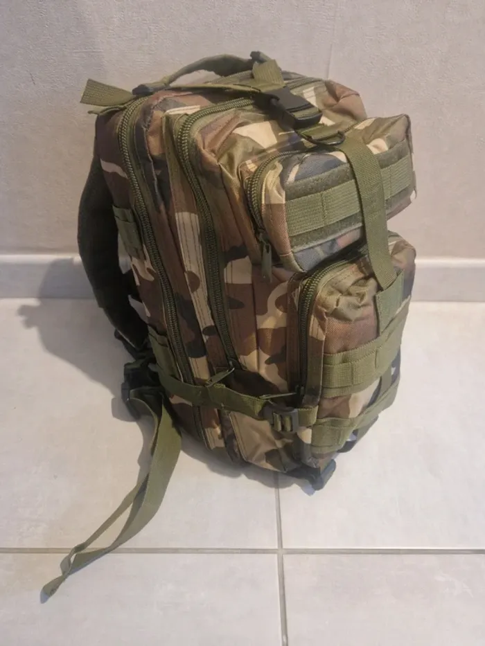 Sac à dos multipoches tactique camouflage 30l - photo numéro 8