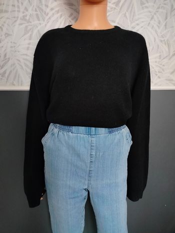 Pull col rond large noir T44/46 N*508