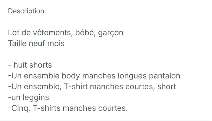 Lot de vêtements garçon 9 mois - photo numéro 10