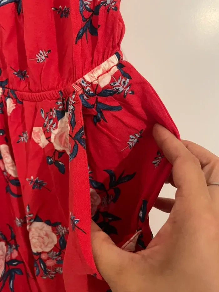 Combishort H&M à fleurs rose et bleu taille 38 - Idéal été - photo numéro 4