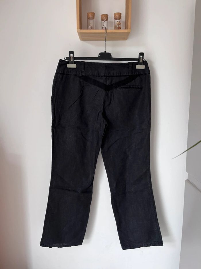 Pantalon noir en lin - photo numéro 3